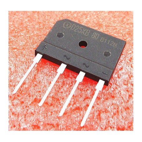 D25XB80 - 800V 25A ZIP FULL WAVE BRIDGE RECTIFIERS [HIGH